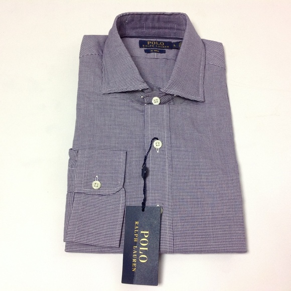 New Polo Ralph Lauren Men's Dress Shirt Plaid Sz L - Picture 1 of 5